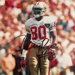 Jerry Rice autographed 8x10 photo